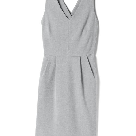 Banana Republic Grey Bow Back Dress Size 00 Petite - Picture 4 of 4